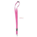 lanyard van polyester met metalen karabijnhaak. - fuchsia