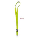 lanyard van polyester met metalen karabijnhaak. - limegroen