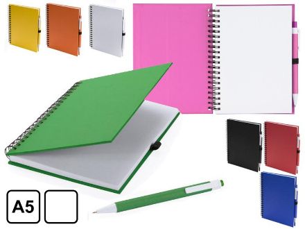 spiraal notitieboek met 70 bladzijden.