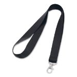 lariat lanyard 2 cm breed - zwart