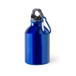aluminium bidon met karabijnhaak 330 ml - blauw