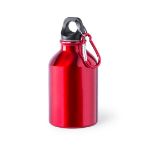 aluminium bidon met karabijnhaak 330 ml - rood