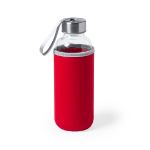 glazen fles 420 ml - rood