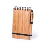 bamboe notitieboek b7 en bamboe pen, 70 blaadjes