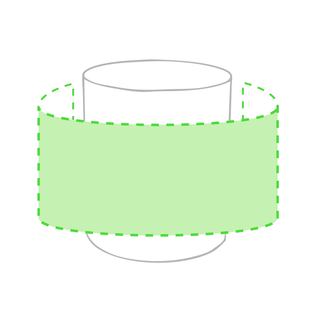 ronde zeefdruk f (16 x 6 cm)
