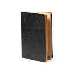 notitieboek a5 recycled karton 60 blanco blad - zwart