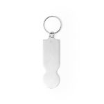 munt-sleutelhanger recycled aluminium talgun - zilver