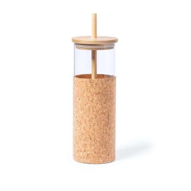 drinkfles tromury glas en kurk 500 ml