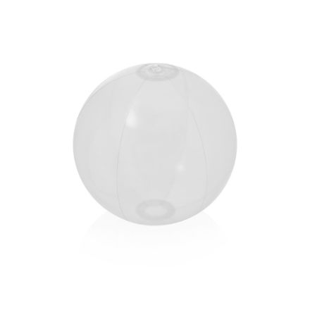 strandbal van transparant pvc. 28 cm nemon - wit