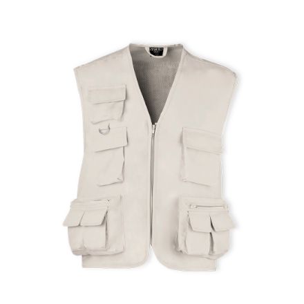 vest met meerdere zakken - beige