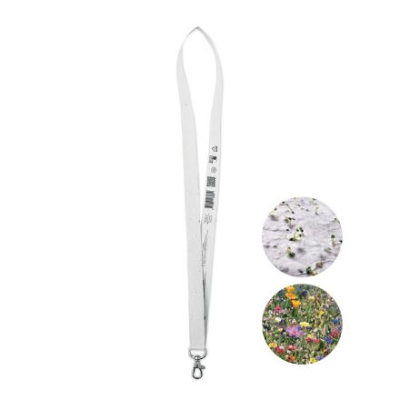 zaadpapier lanyard met haak