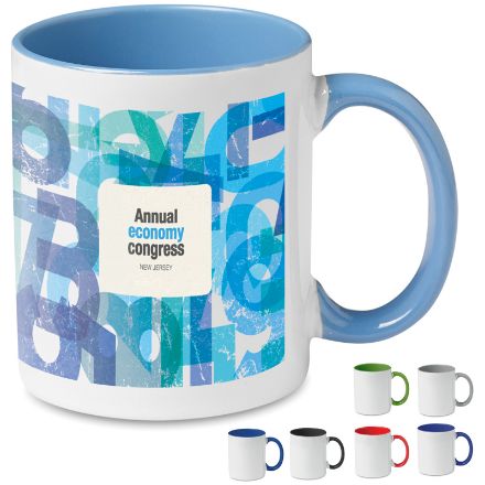 keramische mok met een gekleurd binnenkant 300 ml