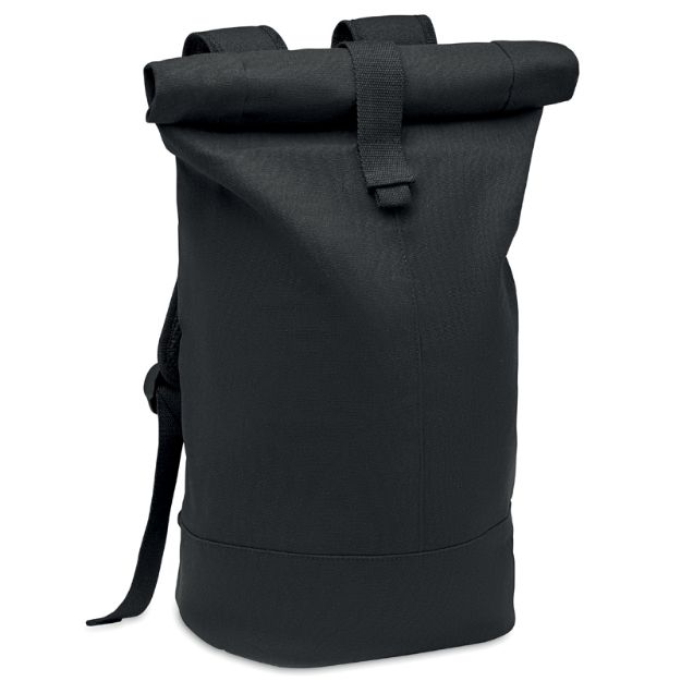 rolltop gewassen canvas rugzak
