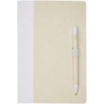 set a5 notitieboek en balpen van melkverpakkingen