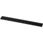 refari liniaal van 30 cm van gerecycled plastic - zwart