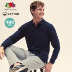 t-shirt lange mouw 180 gr fruit of the loom 180 gr