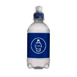 bronwater 330 ml met sportdop - blauw
