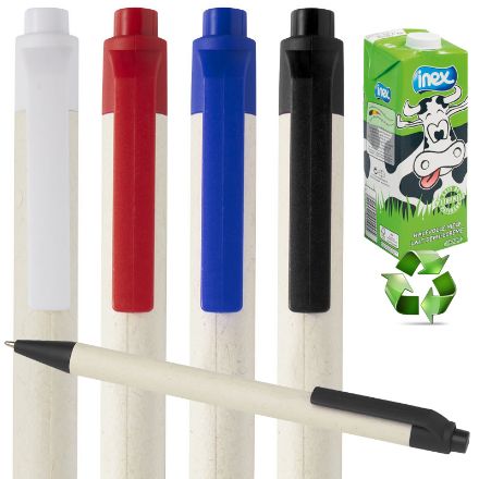 dairy dream balpen gemaakt van melkverpakkingen