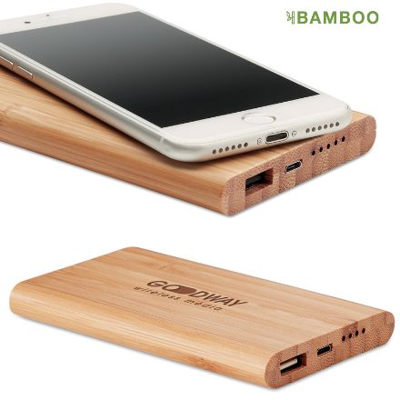 bamboe powerbank 4000 mah arena