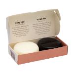 unwaste duopack soap & scrub bar