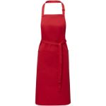 andrea schort van 240 g/m2 met verstelbare nekband - rood
