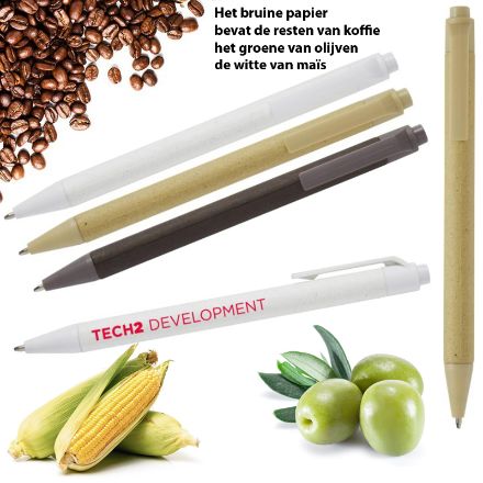 fabianna balpen van crush papier zwarte inkt