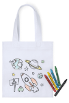 inkleurbare non woven tas met 5 stiften
