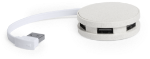 usb hub van bamboevezel brunox 4 poorten usb 2.0