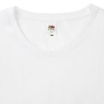 wit t-shirt v-neck katoen 140 gr.fruit of the loom