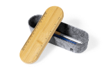 etui van bamboe en vilt glaston