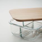 glazen lunchbox bamboe deksel 2800 ml