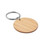 ronde bamboe sleutelhanger