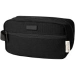 joey gerecycled canvas reisetui voor accessoires - zwart