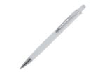 balpen monaco metaal rubberised blauwe inkt - wit