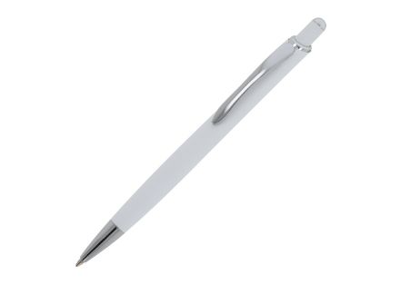balpen monaco metaal rubberised blauwe inkt - wit