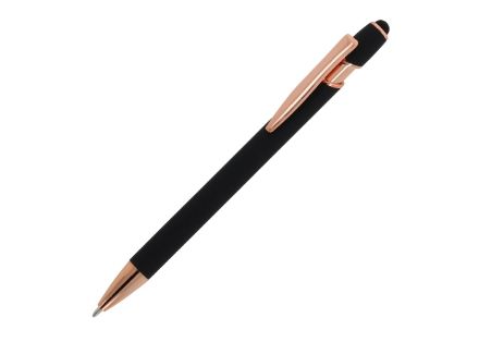 balpen paris luxe metaal rubberised blauwe inkt