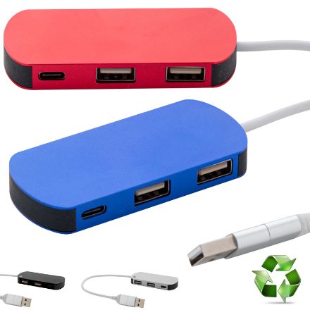 usb hub recycled aluminium raluhub