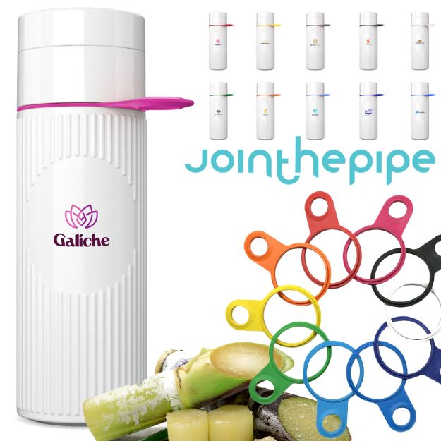 join the pipe atlantis ring drinkfles wit 500 ml