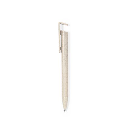pen met gsm houder tarwestro polus blauwschrijvend