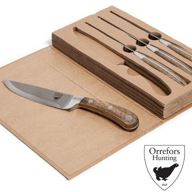 orrefors hunting steakmessenset staal