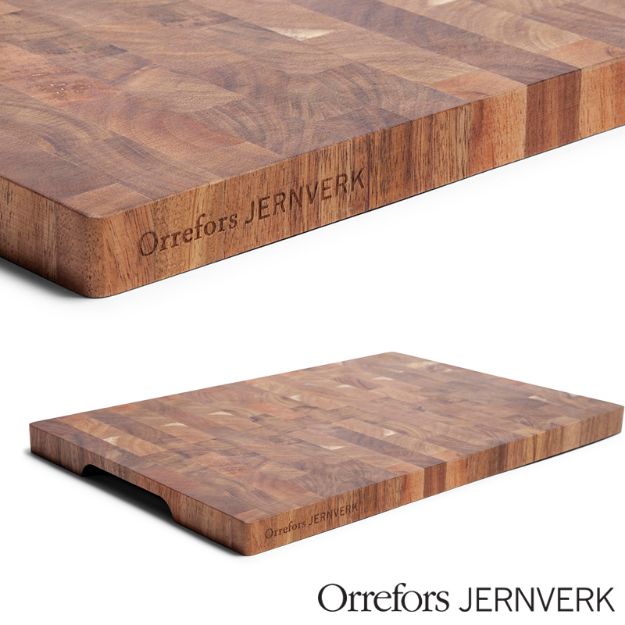 orrefors jernverk acacia houten snijplank