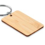 rechthoekige bamboe sleutelhanger