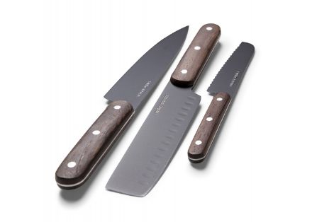 orrefors jernverk messenset van hout set van 3