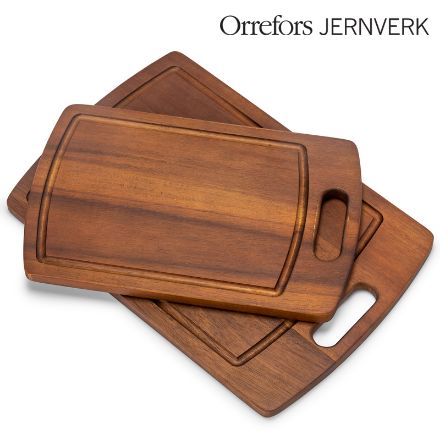 orrefors jernverk 2-pack acacia houten snijplanken