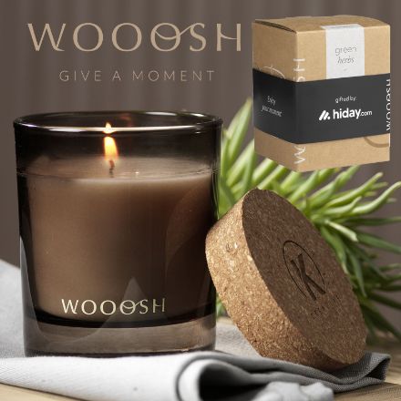 wooosh scented candle green herbs geurkaars