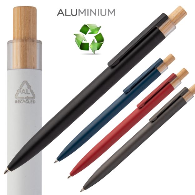 balpen bosher recycled aluminium blauwe inkt