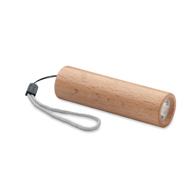 oplaadbare zaklamp beukenhout