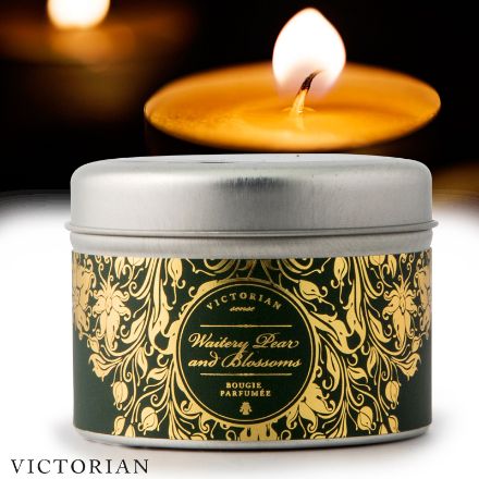 victorian sense tinbox pear en blossoms geurkaars
