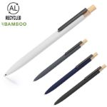 gerecycleerd aluminium pen adam blauwe inkt