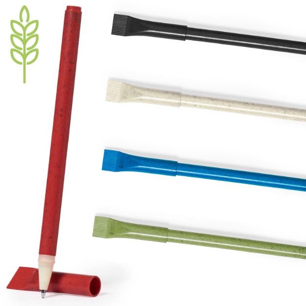 balpen van tarwestro lileo blauwschrijvend